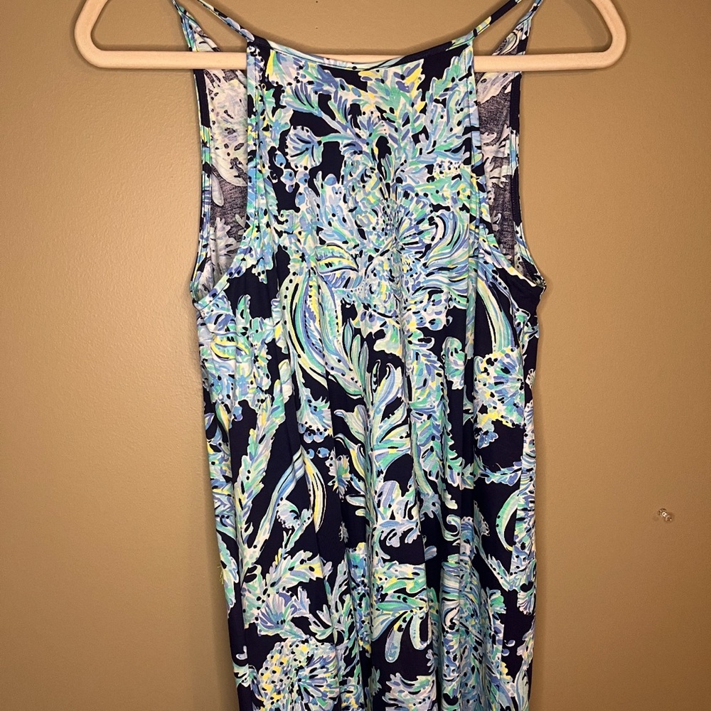 Lilly Pulitzer Margot Swing Dress High Tide Navy Scuba Doo Women’s Small - Picture 4 of 13